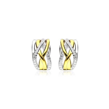 Pendientes Plata primera ley y circonitas "Miare"