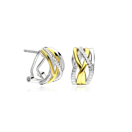 Pendientes Plata primera ley y circonitas "Miare"