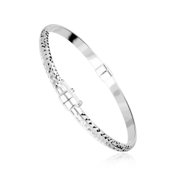 Pulsera rígida plata de primera ley 4mm "Cass"