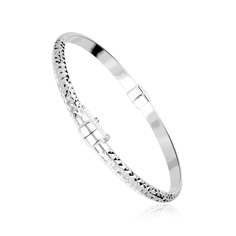 Pulsera rígida plata de primera ley 4mm "Cass"