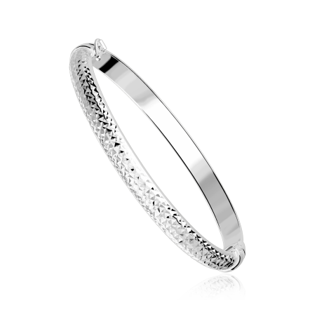 Pulsera rígida plata de primera ley 6mm "Cass"