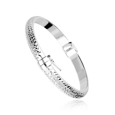 Pulsera rígida plata de primera ley 6mm "Cass"