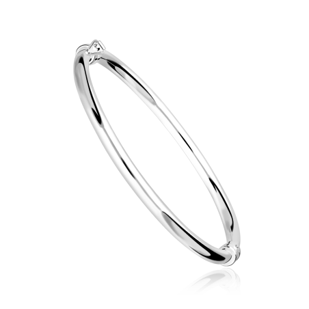 Pulsera rígida tubo plata de ley 4mm "Drass"