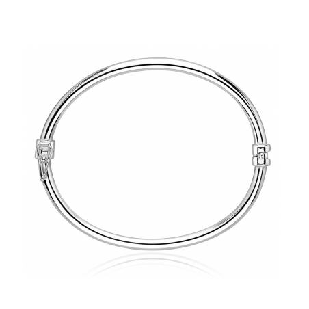 Pulsera rígida tubo plata de ley 4mm "Drass"