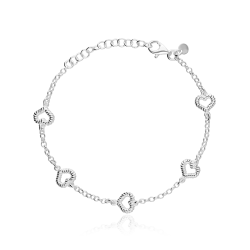 Pulsera Plata de primera ley "Heart"