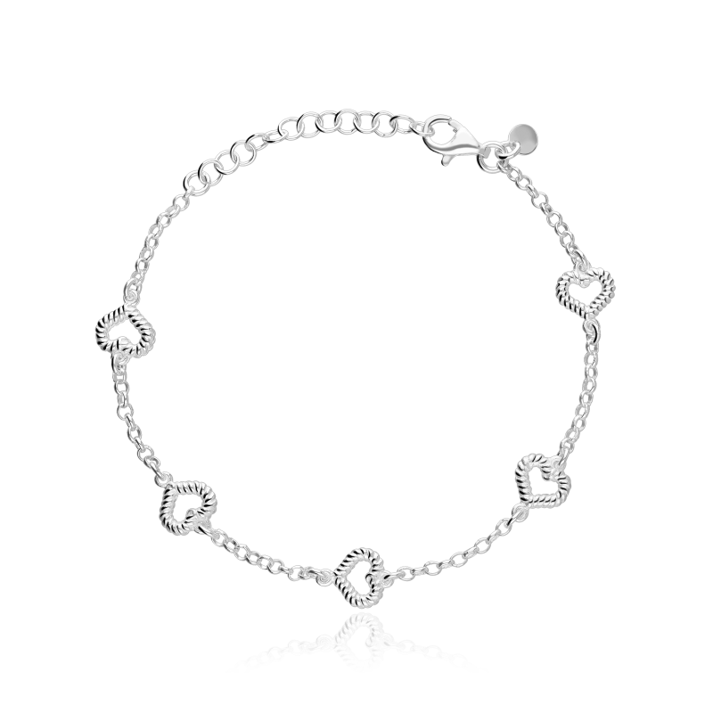 Pulsera Plata de primera ley "Heart"