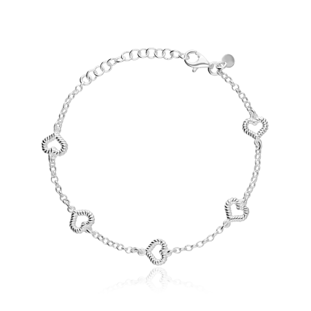 Pulsera Plata de primera ley "Heart"