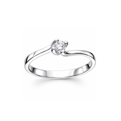 Anillo Plata de primera ley y diamante 0.10cts "Silver Diamond"