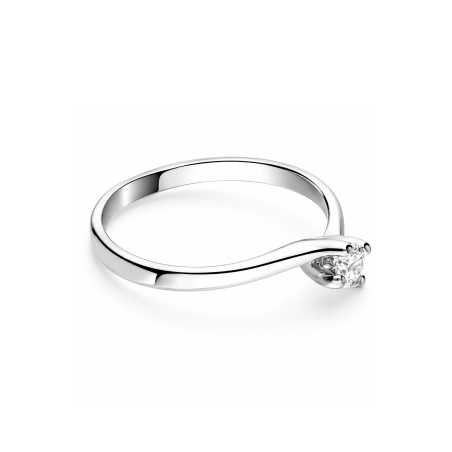 Anillo Plata de primera ley y diamante 0.10cts "Silver Diamond"