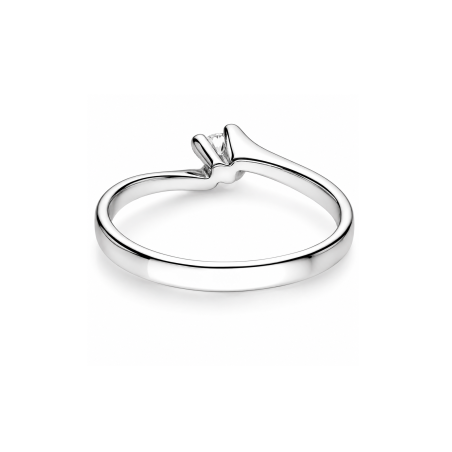 Anillo Plata de primera ley y diamante 0.10cts "Silver Diamond"