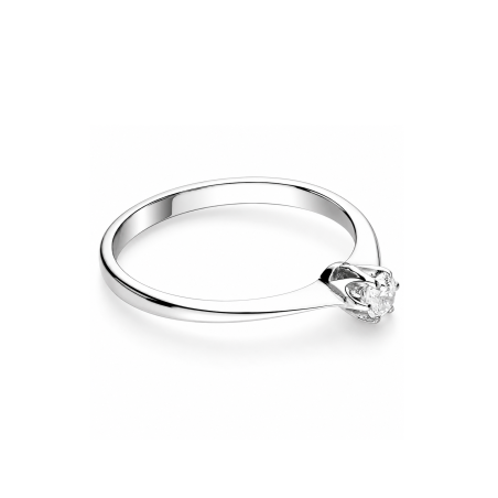 Anillo Plata de primera ley y diamante 0.10cts "Silver Diamond"
