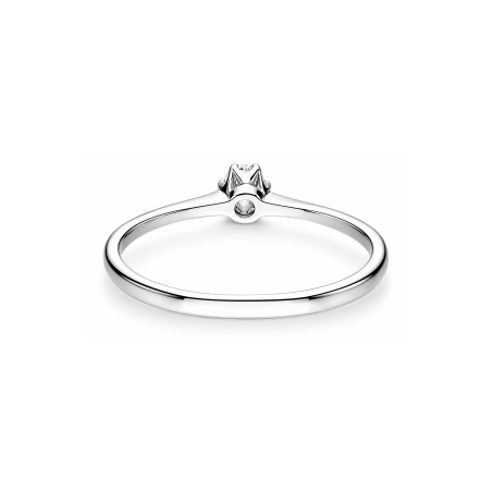 Anillo Plata de primera ley y diamante 0.10cts "Aurora"