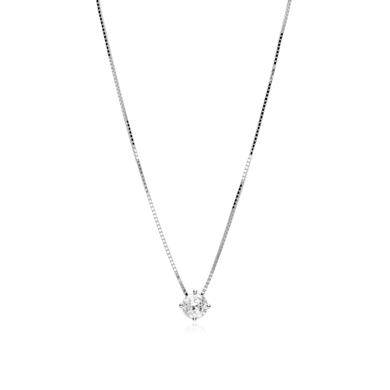 Gargantilla Plata primera ley y circonita 6mm "Daiser"