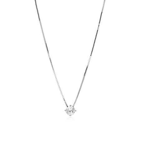Gargantilla Plata primera ley y circonita 6mm "Daiser"