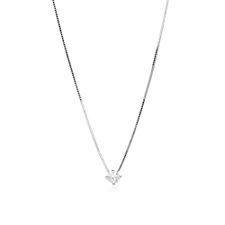Gargantilla Plata primera ley y circonita 5mm "Daiser"