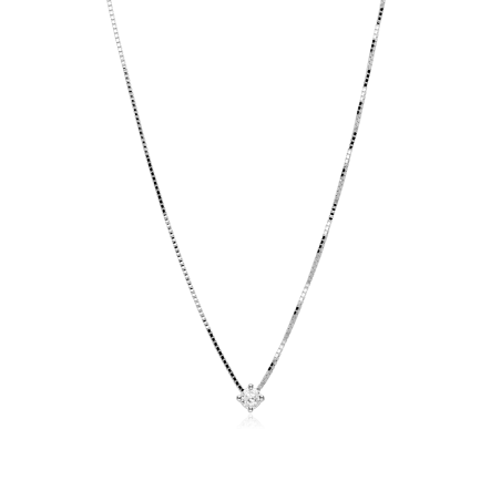 Gargantilla Plata primera ley y circonita 4mm "Daiser"