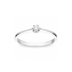 Anillo Plata de primera ley y diamante 0.06cts "Silver Diamond"
