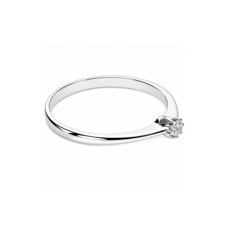 Anillo Plata de primera ley y diamante 0.06cts "Lumen"