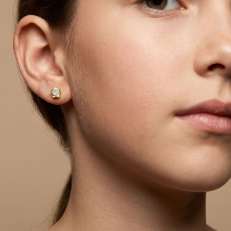 Pendientes Oro 9k y circonitas "Ereda"