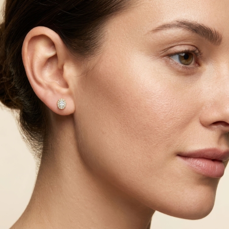 Pendientes Oro 9k y circonitas "Rainar"