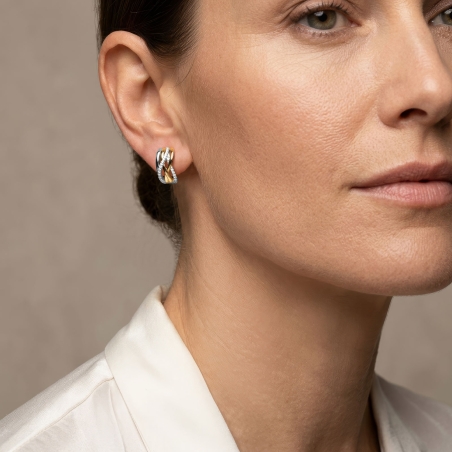 Pendientes Plata primera ley y circonitas "Miare"