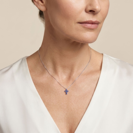 Gargantilla Oro 18k y zafiros "Vaira"