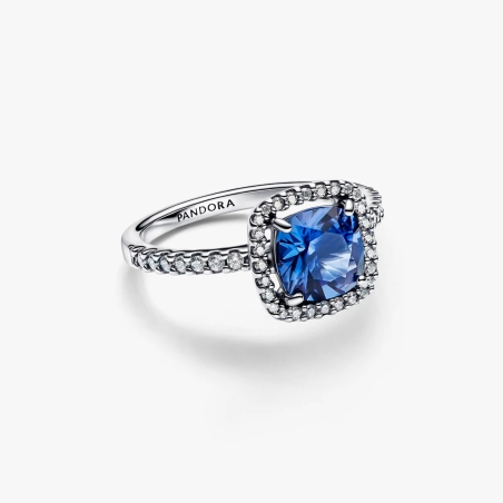 Anillo Pandora cuadrado azul 193550C01