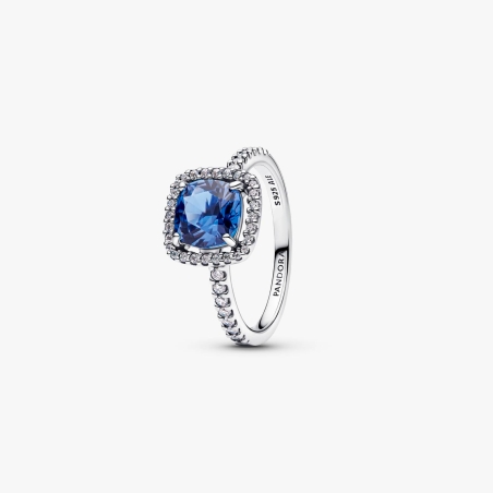 Anillo Pandora cuadrado azul 193550C01