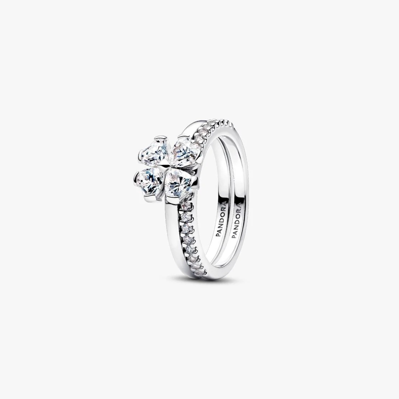 Anillo Pandora trébol brillante 194507C01
