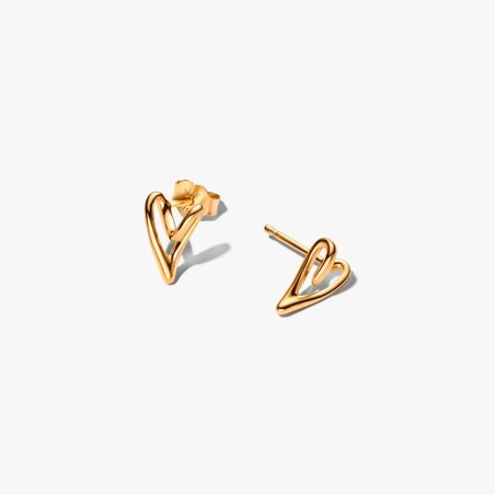 Pendientes Pandora corazón orgánico 264393C00