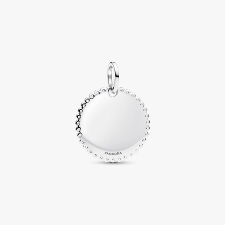 Colgante Pandora etiqueta redonda grabable 394007C01