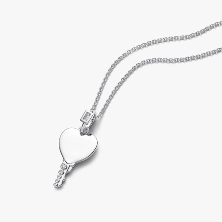Colgante Pandora corazón y llave grabable 394353C01