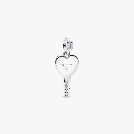 Colgante Pandora corazón y llave grabable 394353C01
