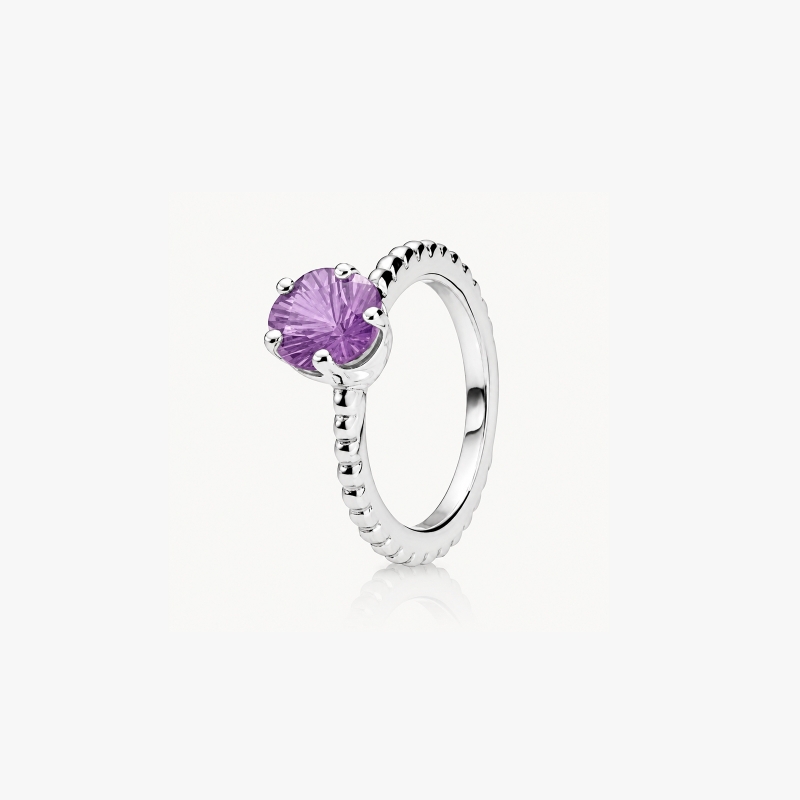 Anillo Pandora piedra morada 19826AM