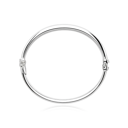 Pulsera rígida lisa plata de ley 6mm "Gruten"
