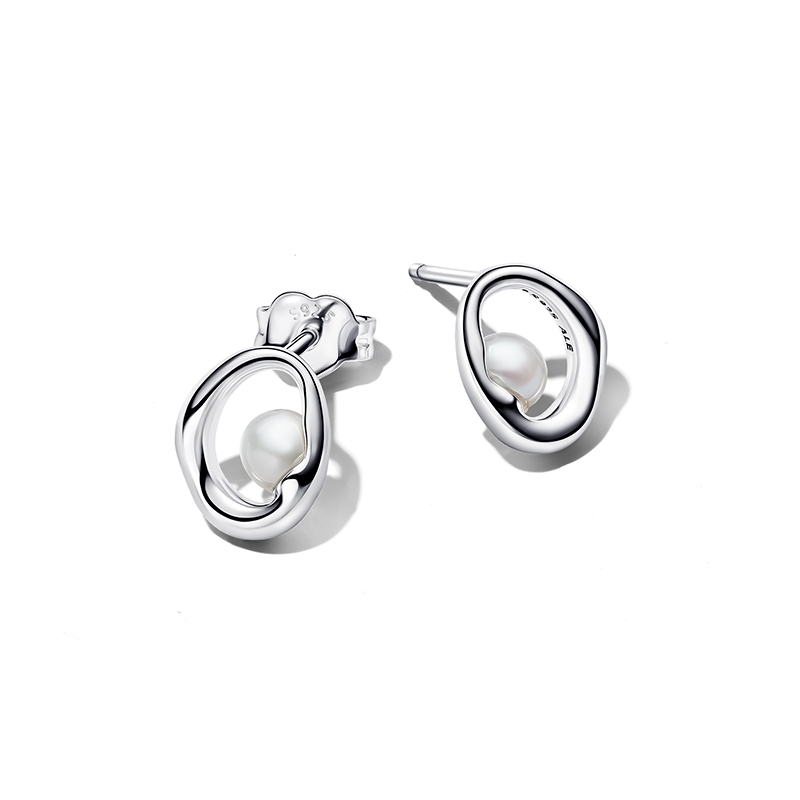 Pendientes Pandora Óvalos y Perla 293295C01