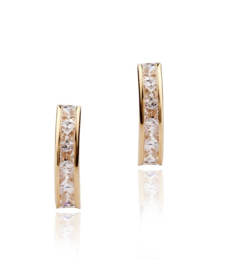 Pendientes "Ballet" Oro 18k y circonita