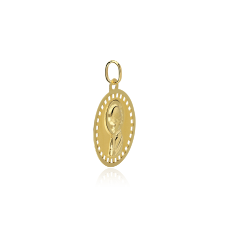Medalla Oro 18k Virgen niña "Celeste"