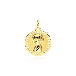 Medalla Oro 18k Virgen niña "Celeste"