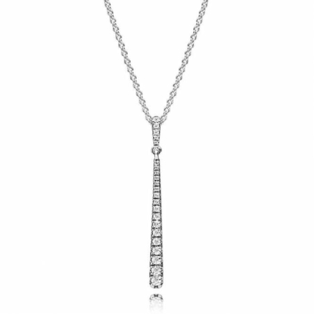 Collar en plata de ley Estrella Fugaz 396354CZ-60