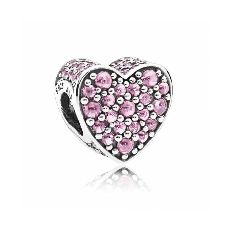 Charm Corazón Deslumbrante Rosa 792069PCZ