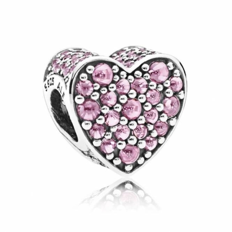 Charm Corazón Deslumbrante Rosa 792069PCZ