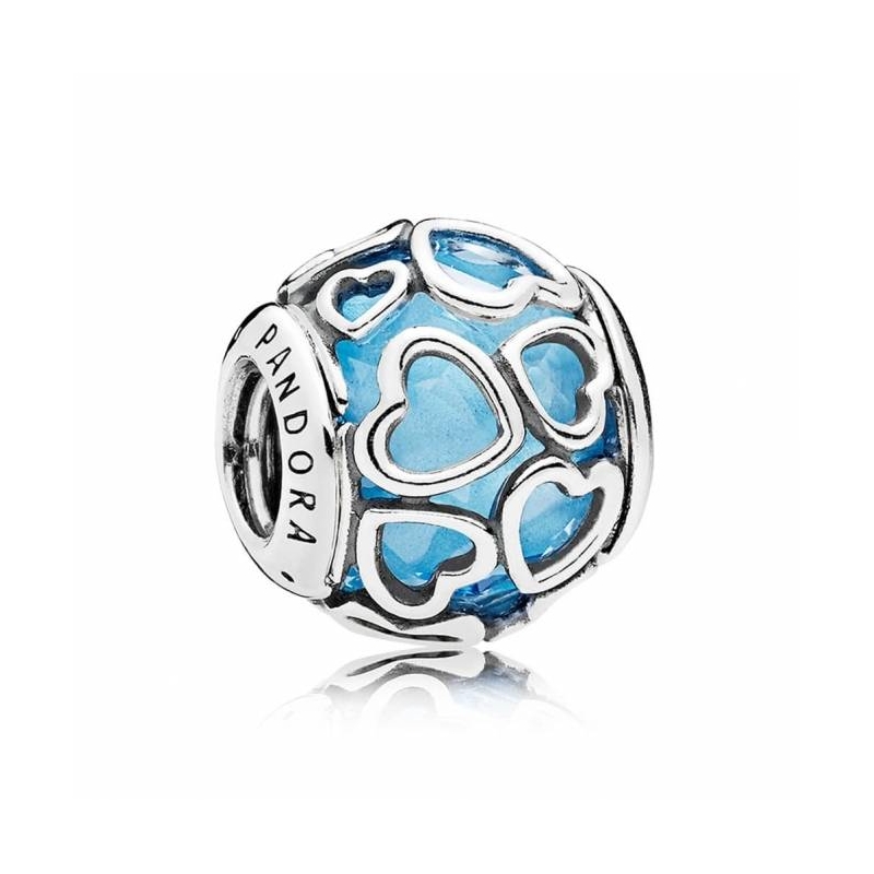 CHARM PLATA CRISTAL FACET AZUL 792036NBS