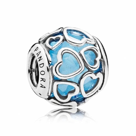 CHARM PLATA CRISTAL FACET AZUL 792036NBS