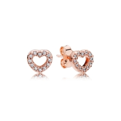 Pendientes Pandora Rose Corazones Capturados