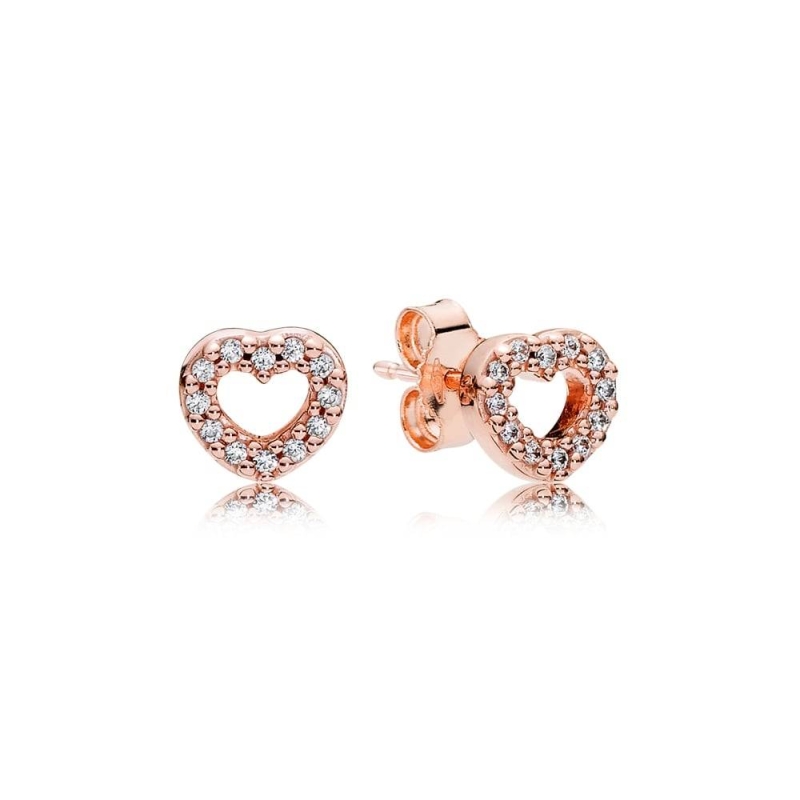 Pendientes Pandora Rose Corazones Capturados 280528