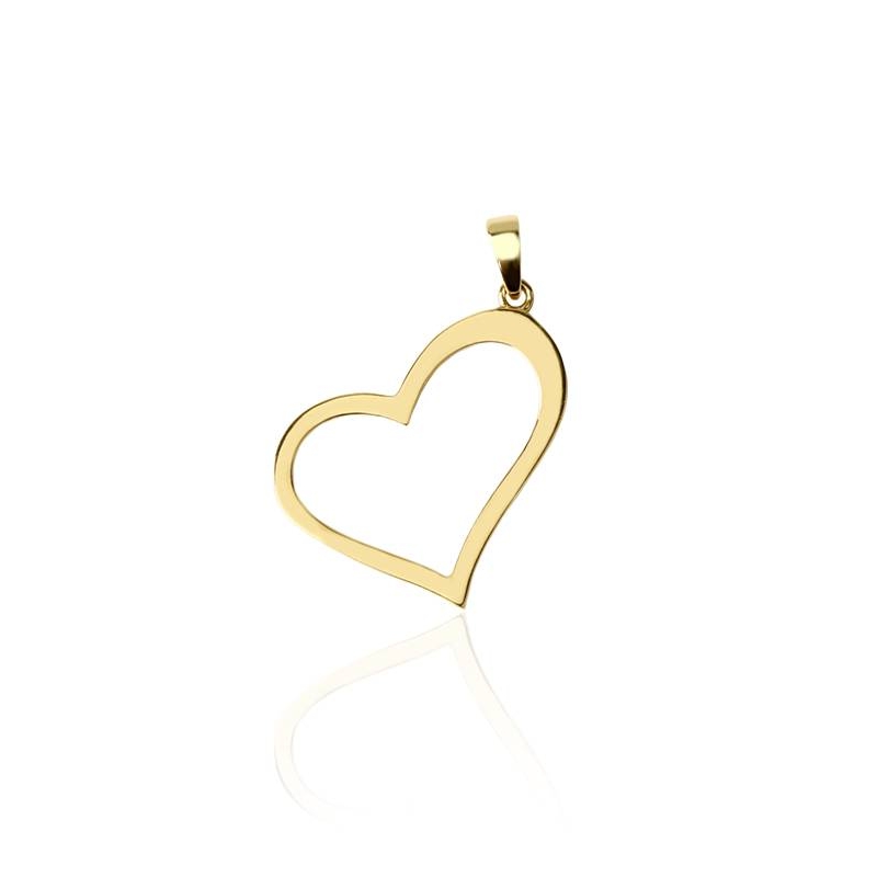 Corazón plano Oro 18k