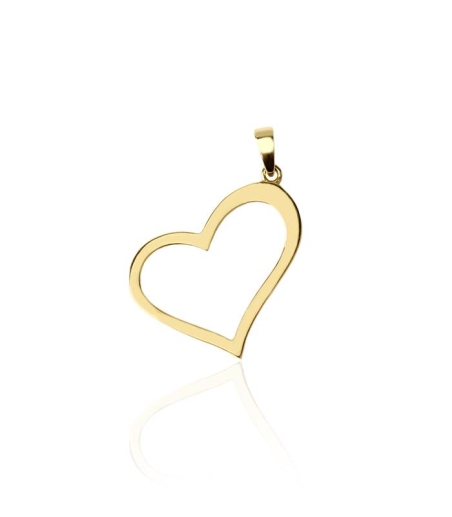 Corazón plano Oro 18k