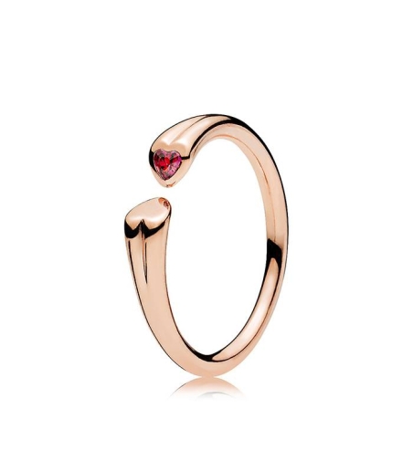 Anillo en Pandora Rose Dos Corazones 186570CZR