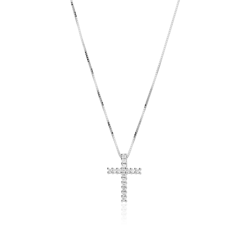 Gargantilla Oro 18k blanco y diamantes 0.15cts "Dainara"